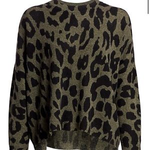 360 Cashmere Marsha Leopard Print Sweater. Used. Size Small